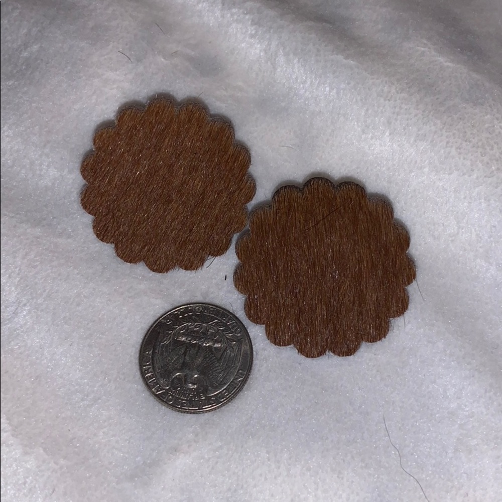 Real hide earrings